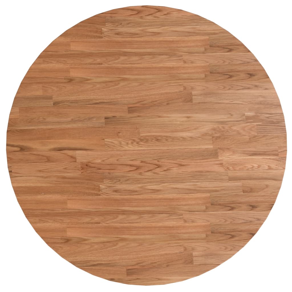 Pyöreä pöytälevy vaaleanruskea Ø 80x1,5 cm käsitelty tammi - Sisustajankoti.fi