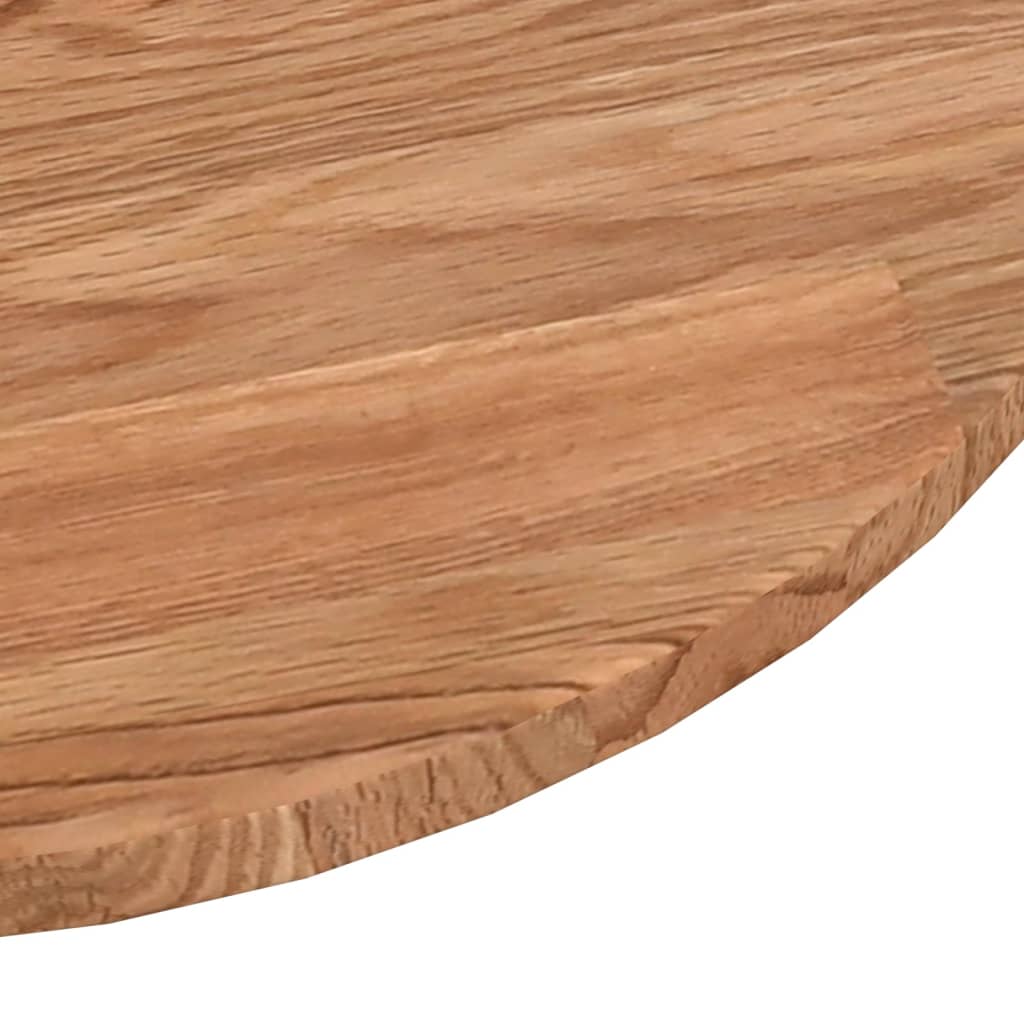 Pyöreä pöytälevy vaaleanruskea Ø 80x1,5 cm käsitelty tammi - Sisustajankoti.fi