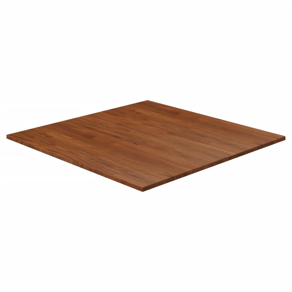 Pöytälevy neliö tummanruskea 80x80x1,5 cm käsitelty tammi - Sisustajankoti.fi