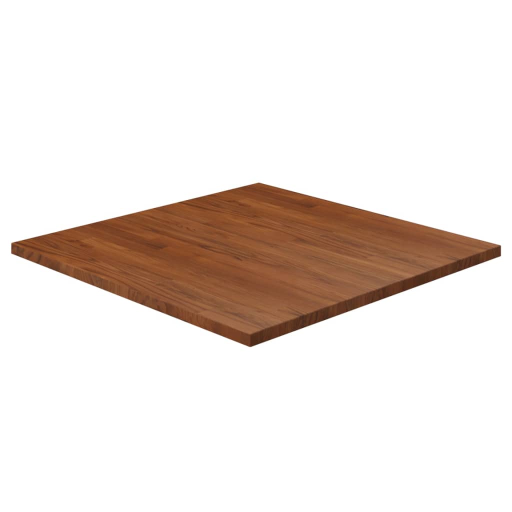 Pöytälevy neliö tummanruskea 80x80x2,5 cm käsitelty tammi - Sisustajankoti.fi