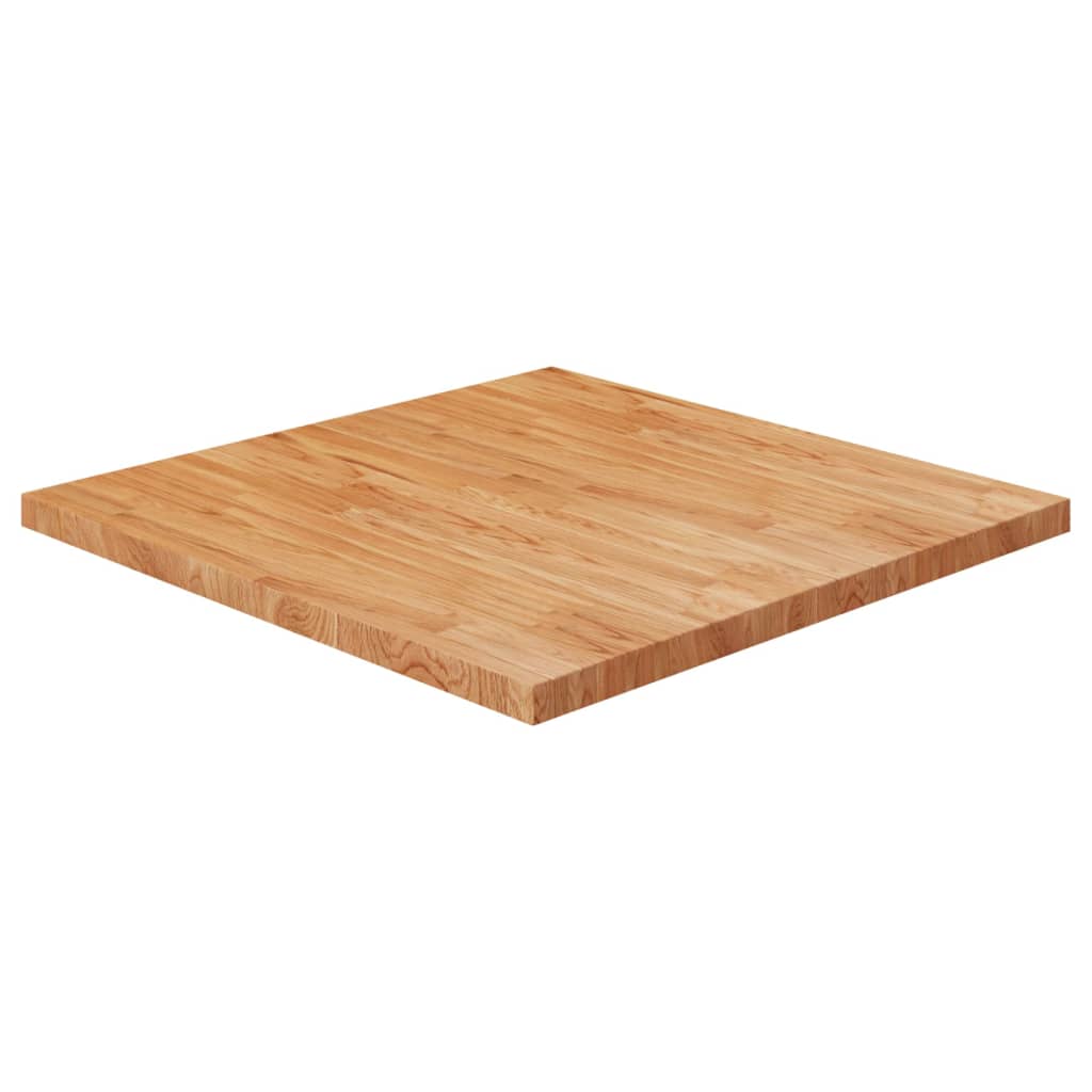 Pöytälevy neliö vaaleanruskea 90x90x4 cm käsitelty täysi tammi - Sisustajankoti.fi
