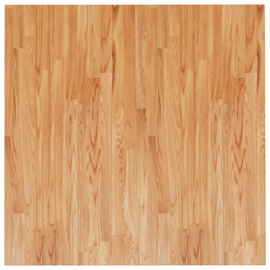 Pöytälevy neliö vaaleanruskea 90x90x4 cm käsitelty täysi tammi - Sisustajankoti.fi