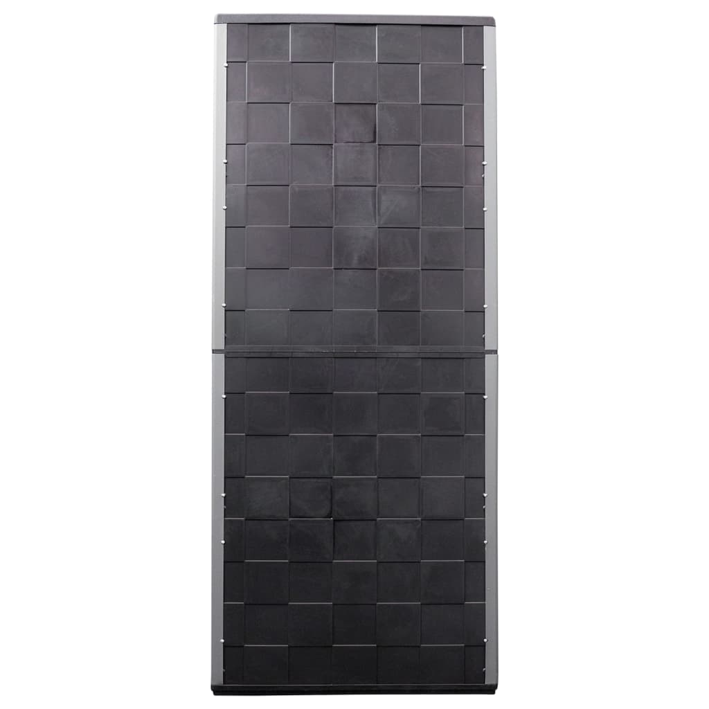 Puutarhan varastokaappi harmaa ja musta 68x37x163 cm PP - Sisustajankoti.fi