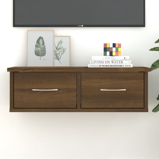 TV-seinäkaappi ruskea tammi 60x26x18,5 cm tekninen puu - Sisustajankoti.fi