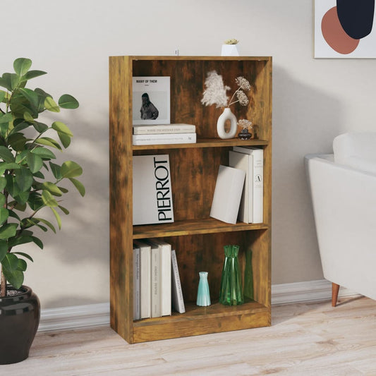 Kirjahylly savutammi 60x24x109 cm tekninen puu - Sisustajankoti.fi