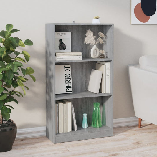 Kirjahylly harmaa Sonoma 60x24x109 cm tekninen puu - Sisustajankoti.fi