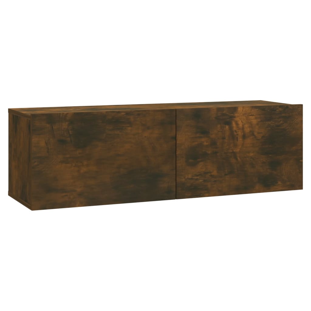 TV-seinäkaappi savutammi 100x30x30 cm tekninen puu - Sisustajankoti.fi