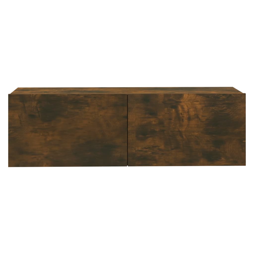TV-seinäkaappi savutammi 100x30x30 cm tekninen puu - Sisustajankoti.fi