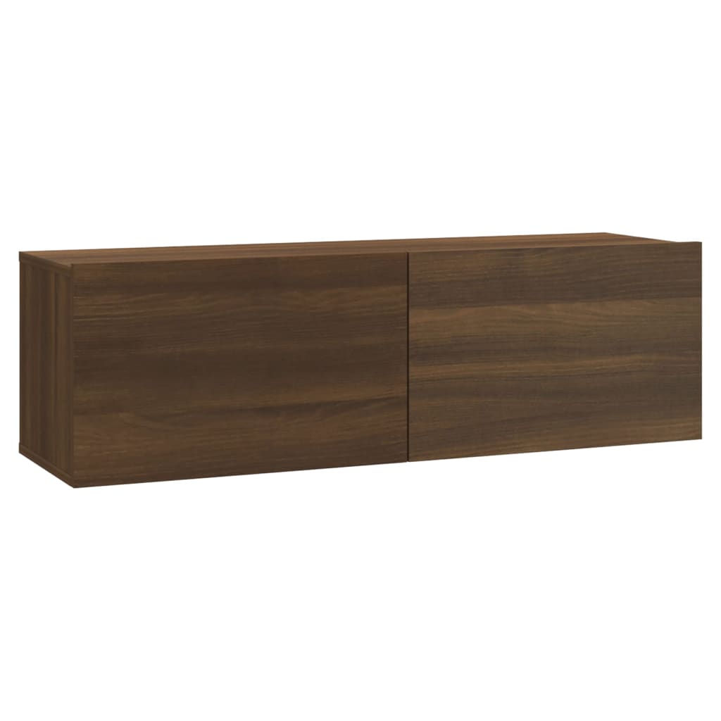 TV-seinäkaappi ruskea tammi 100x30x30 cm tekninen puu - Sisustajankoti.fi