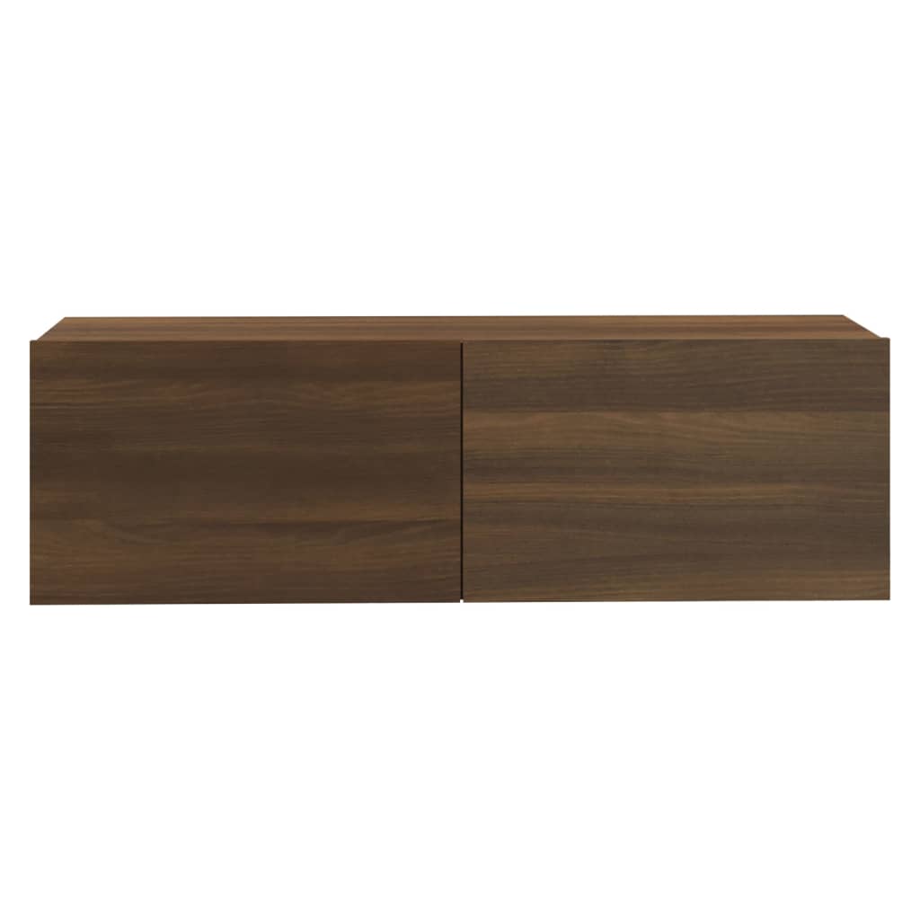 TV-seinäkaappi ruskea tammi 100x30x30 cm tekninen puu - Sisustajankoti.fi
