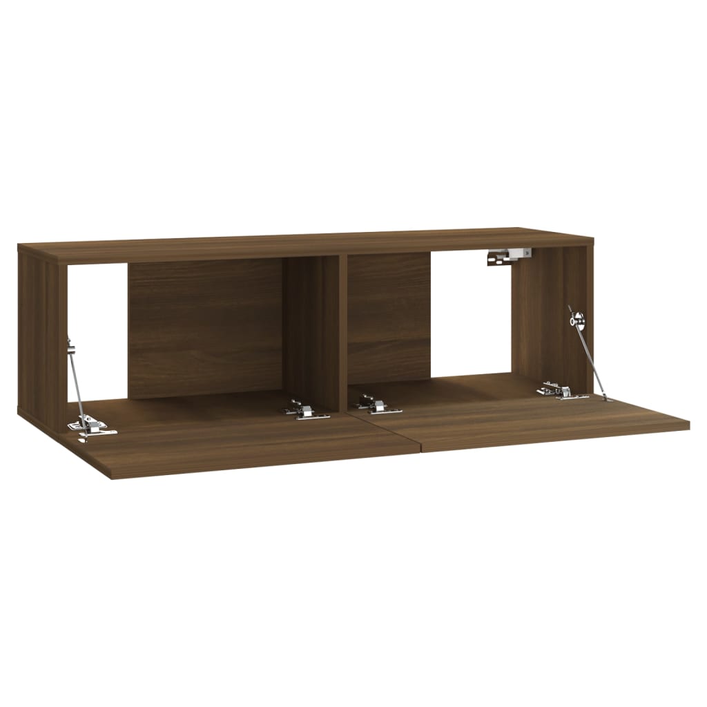 TV-seinäkaappi ruskea tammi 100x30x30 cm tekninen puu - Sisustajankoti.fi
