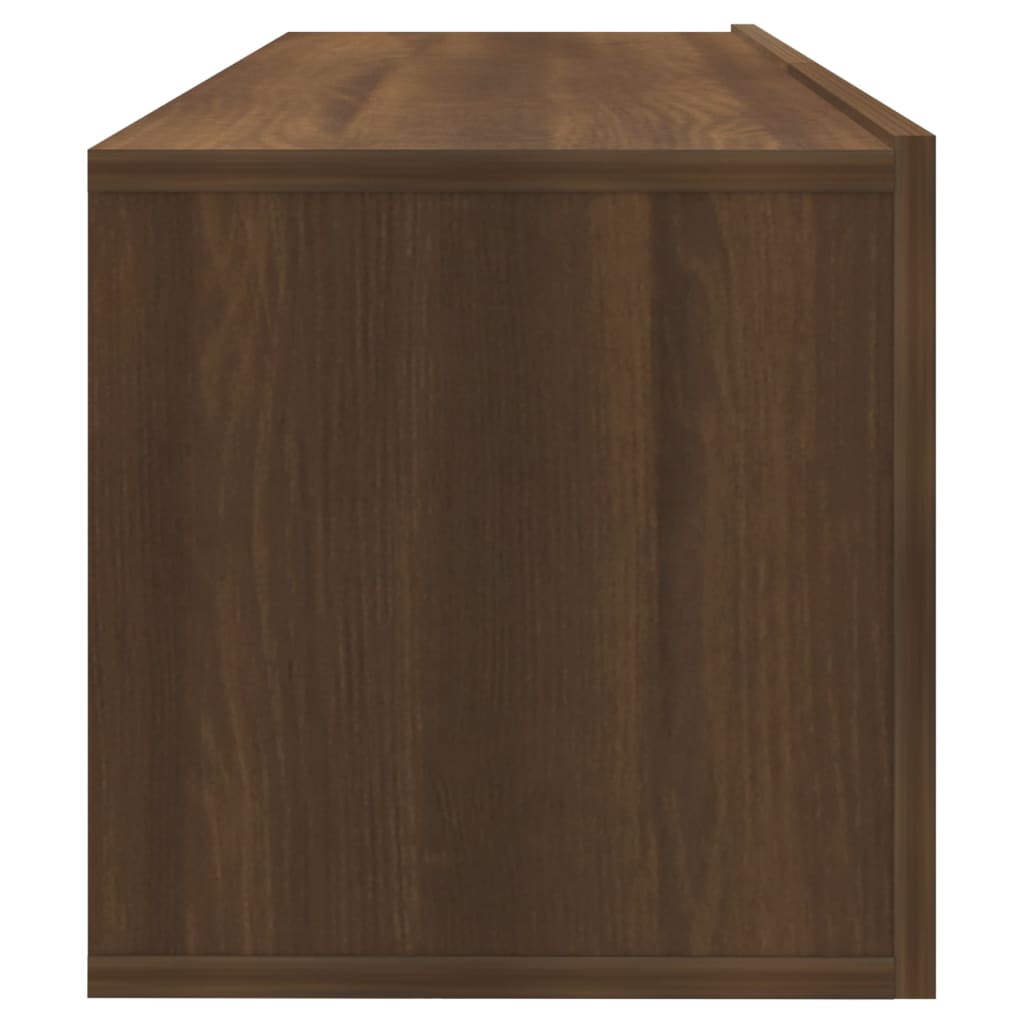 TV-seinäkaappi ruskea tammi 100x30x30 cm tekninen puu - Sisustajankoti.fi