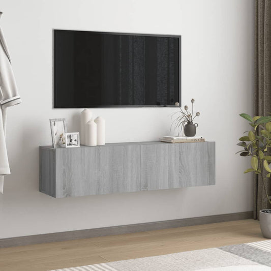 TV-seinäkaappi harmaa Sonoma 120x30x30 cm tekninen puu - Sisustajankoti.fi