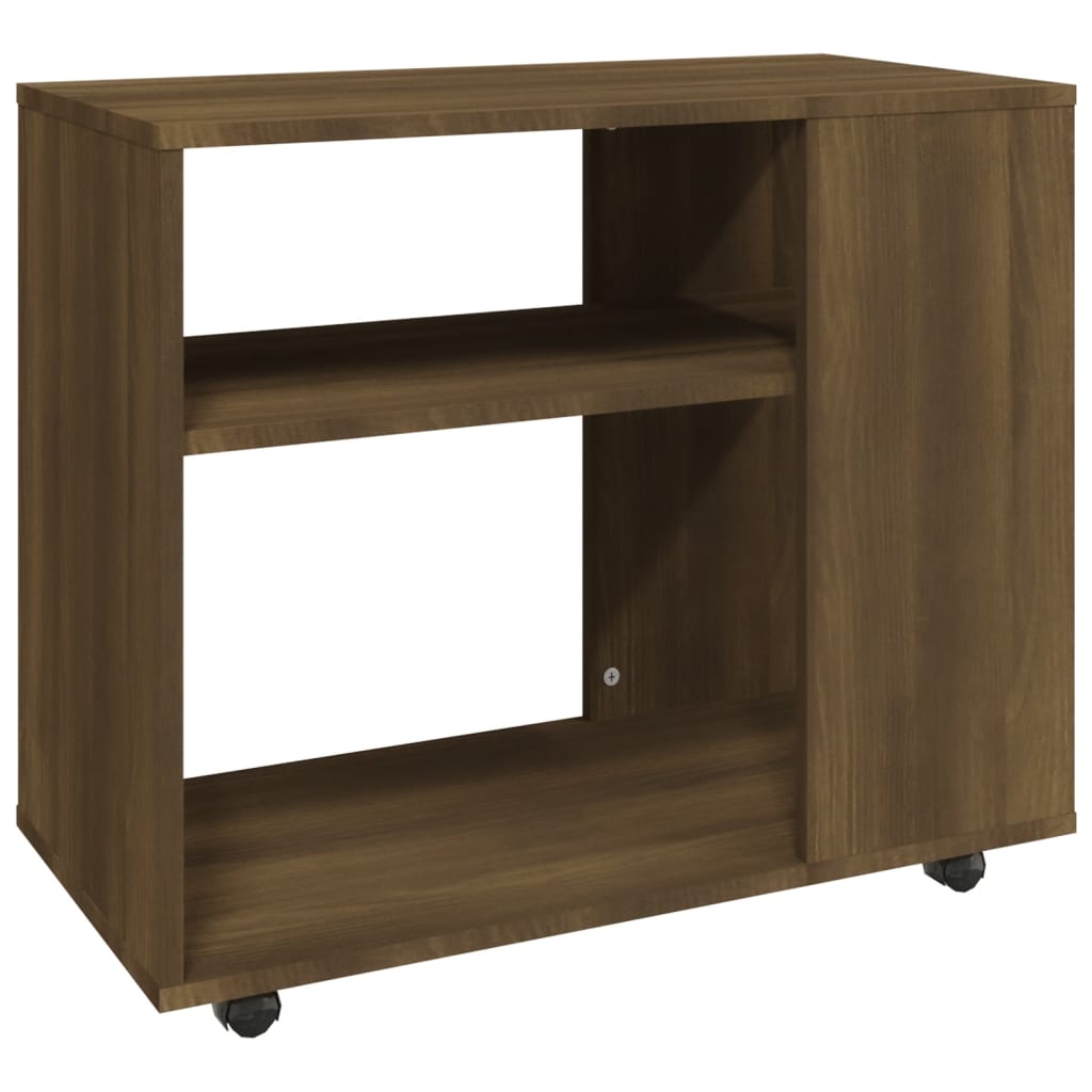 Sivupöytä ruskea tammi 70x35x55 cm tekninen puu - Sisustajankoti.fi