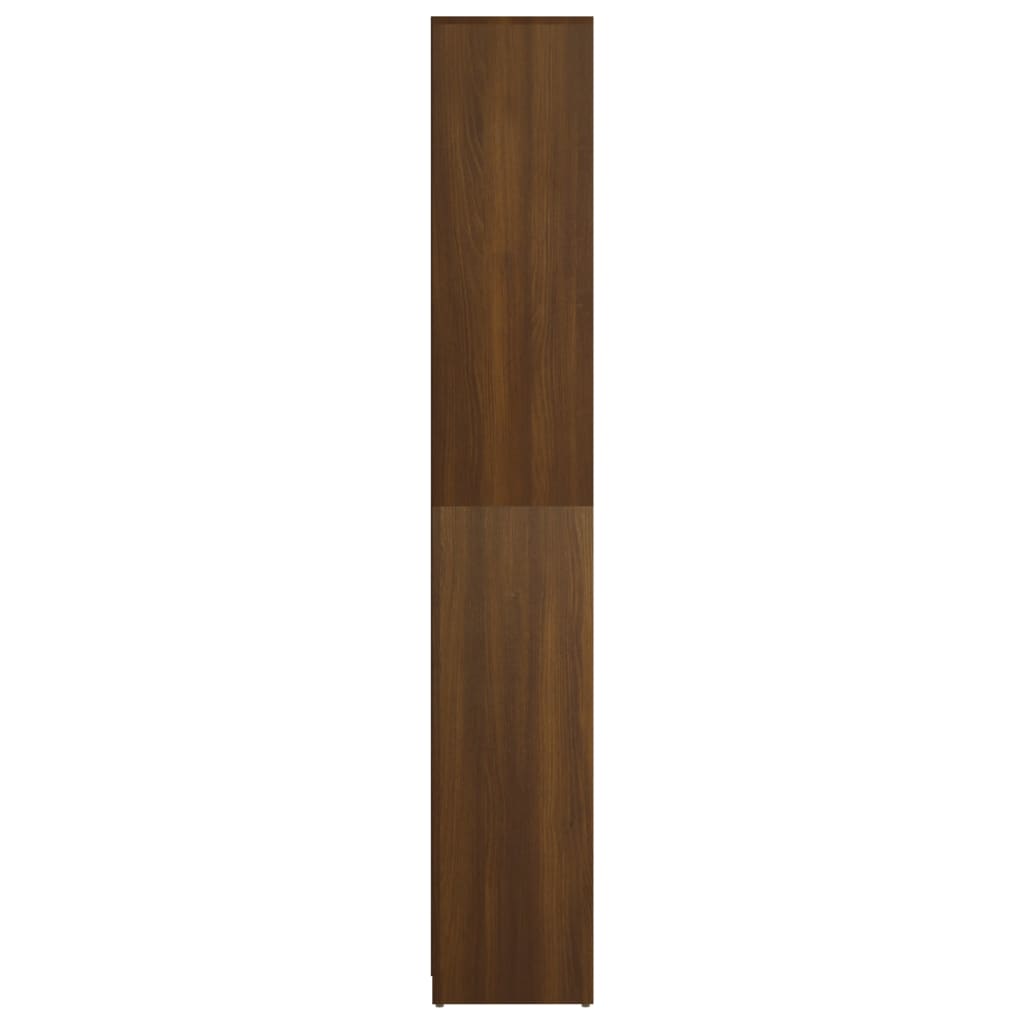 Kylpyhuoneen kaappi ruskea tammi 30x30x183,5 cm tekninen puu - Sisustajankoti.fi