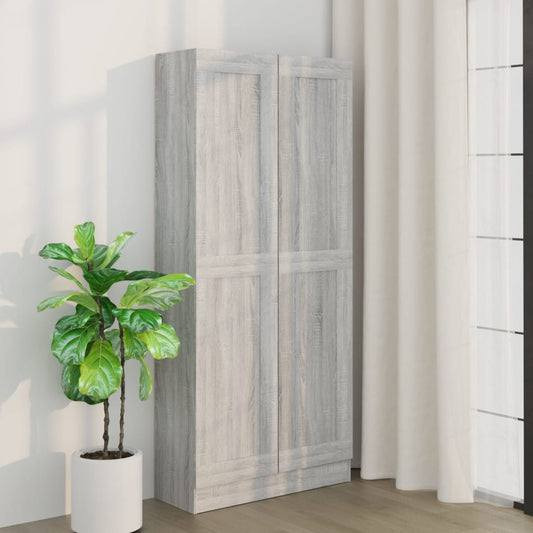 Kirjakaappi harmaa Sonoma 82,5x30,5x185,5 cm tekninen puu - Sisustajankoti.fi
