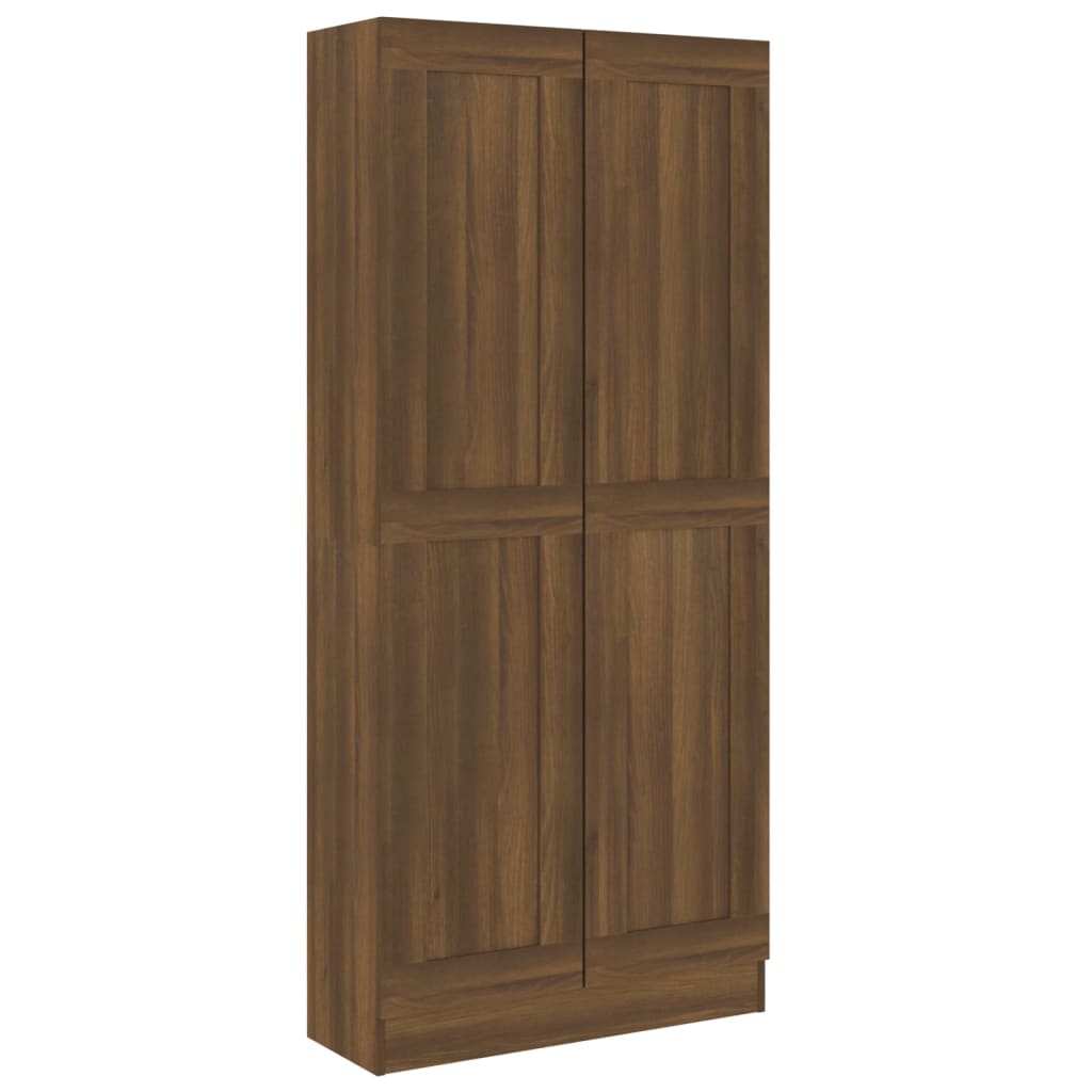 Kirjakaappi ruskea tammi 82,5x30,5x185,5 cm tekninen puu - Sisustajankoti.fi