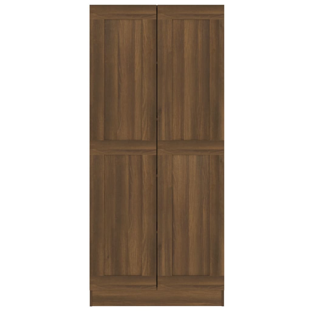 Kirjakaappi ruskea tammi 82,5x30,5x185,5 cm tekninen puu - Sisustajankoti.fi