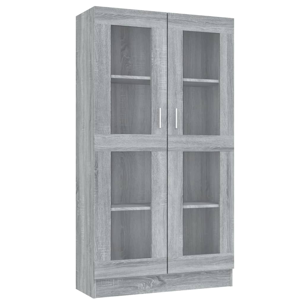 Vitriinikaappi harmaa Sonoma 82,5x30,5x150 cm tekninen puu - Sisustajankoti.fi