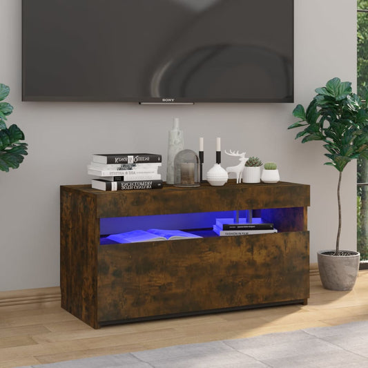 TV-taso LED-valoilla savutammi 75x35x40 cm - Sisustajankoti.fi
