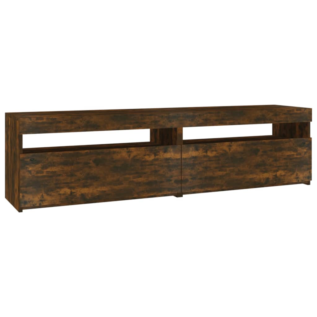 TV-taso LED-valoilla 2 kpl savutammi 75x35x40 cm - Sisustajankoti.fi