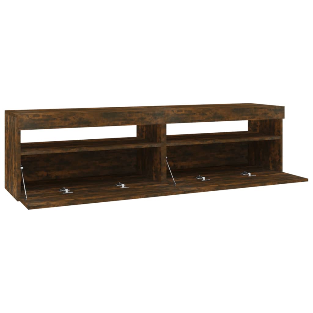 TV-taso LED-valoilla 2 kpl savutammi 75x35x40 cm - Sisustajankoti.fi
