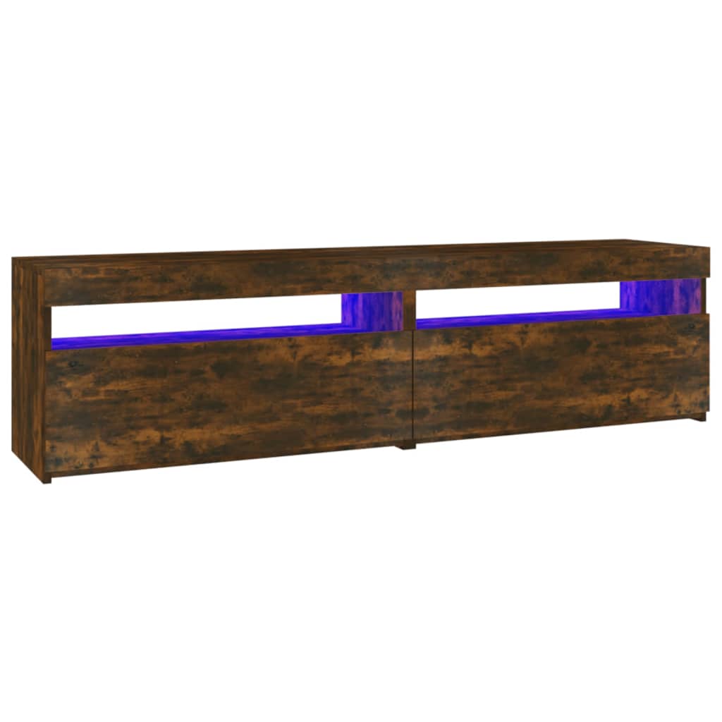 TV-taso LED-valoilla 2 kpl savutammi 75x35x40 cm - Sisustajankoti.fi