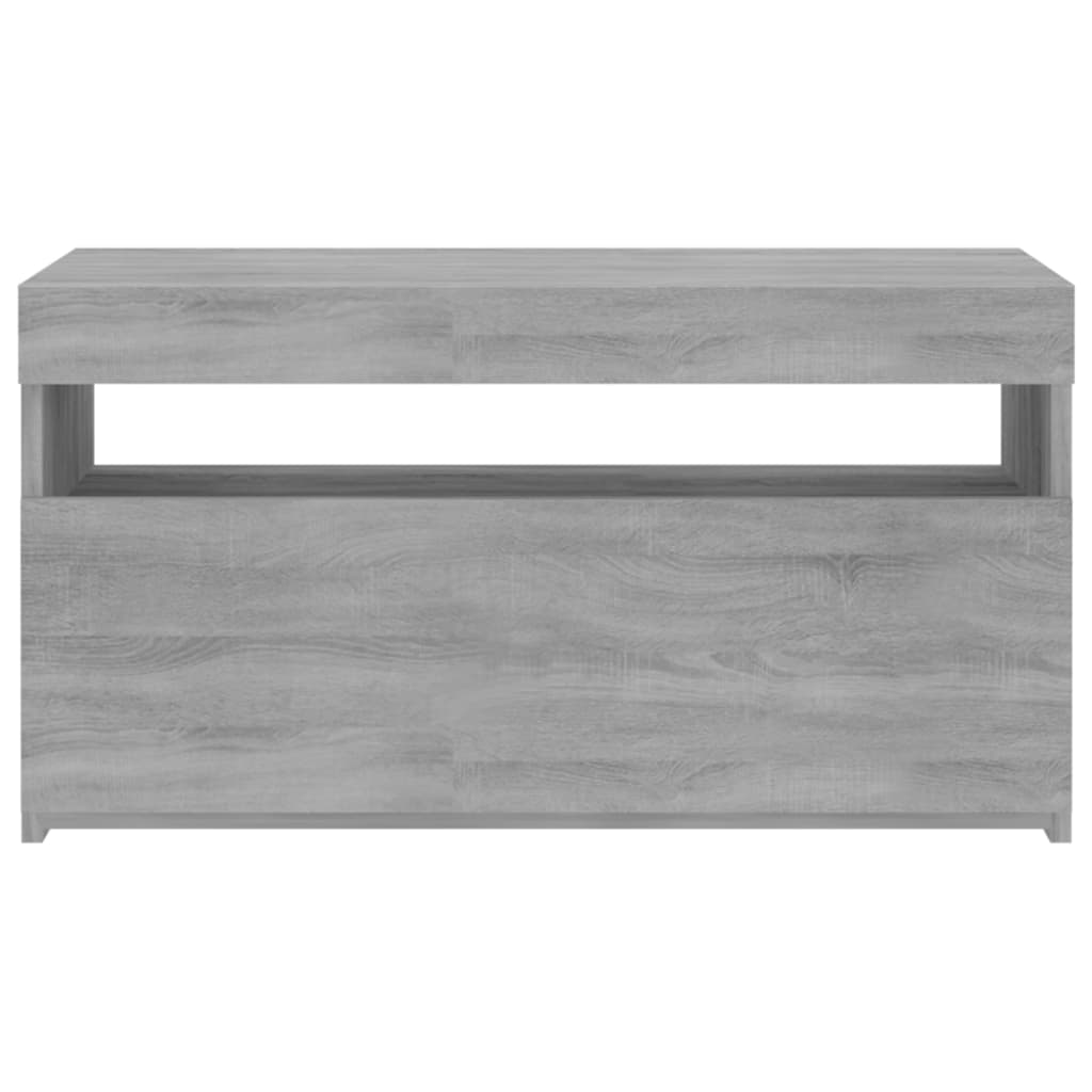 TV-taso LED-valoilla harmaa Sonoma 75x35x40 cm - Sisustajankoti.fi