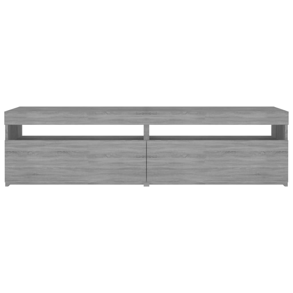 TV-taso LED-valoilla 2 kpl harmaa Sonoma 75x35x40 cm - Sisustajankoti.fi
