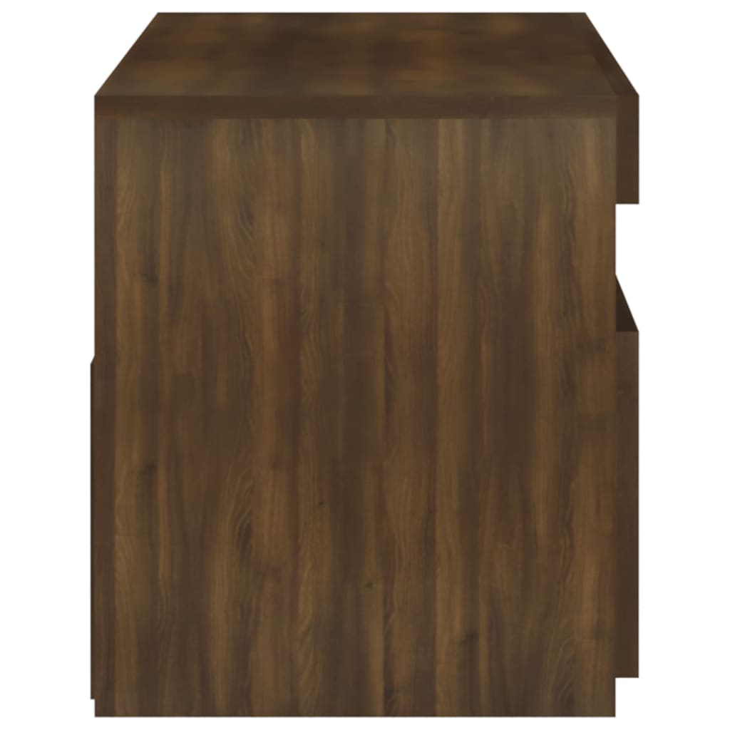 TV-taso LED-valoilla ruskea tammi 75x35x40 cm - Sisustajankoti.fi