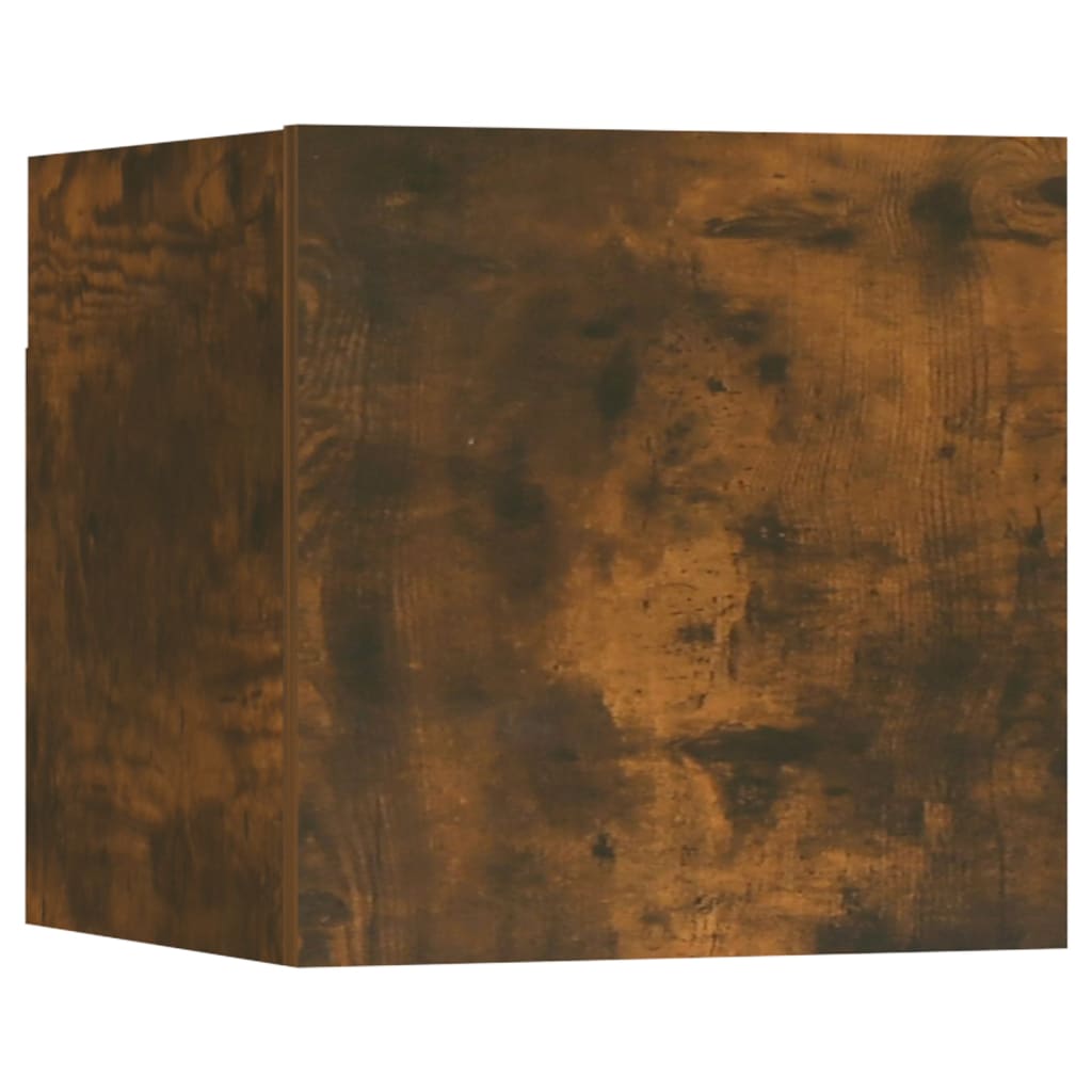 Seinäkiinnitettävät TV-kaapit 2 kpl savutammi 30,5x30x30 cm - Sisustajankoti.fi
