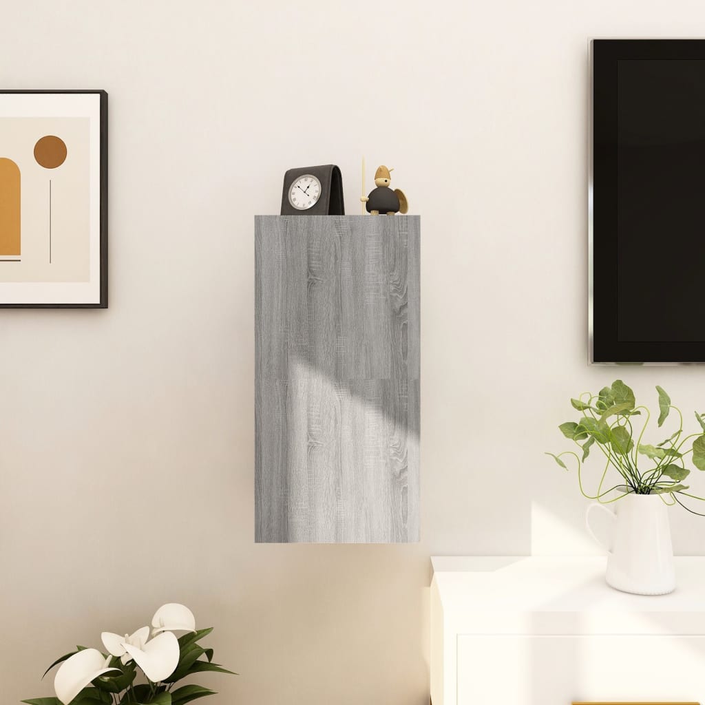 Seinäkiinnitettävät TV-kaapit 2 kpl harmaa Sonoma 30,5x30x30 cm - Sisustajankoti.fi
