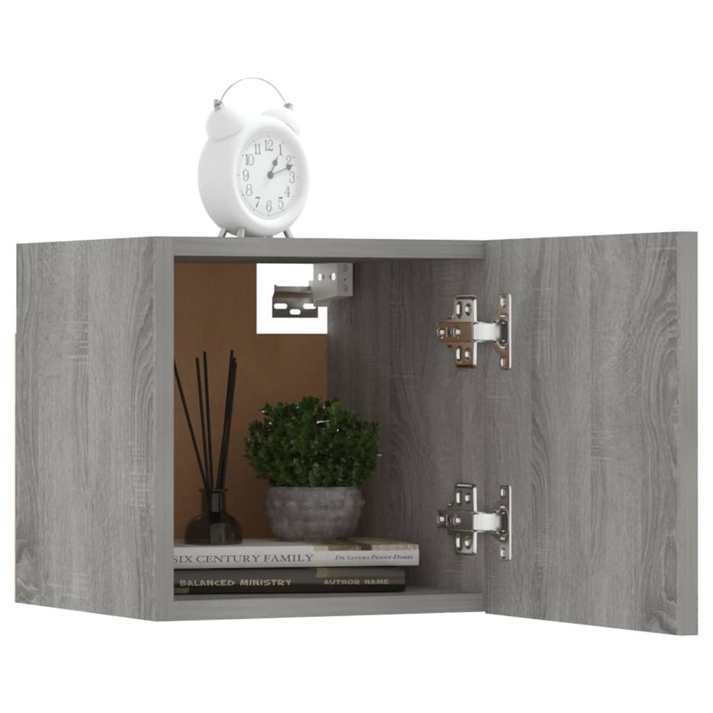 Seinäkiinnitettävät TV-kaapit 2 kpl harmaa Sonoma 30,5x30x30 cm - Sisustajankoti.fi