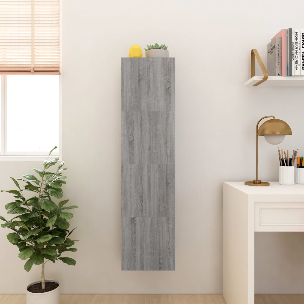 Seinäkiinnitettävät TV-kaapit 4 kpl harmaa Sonoma 30,5x30x30 cm - Sisustajankoti.fi