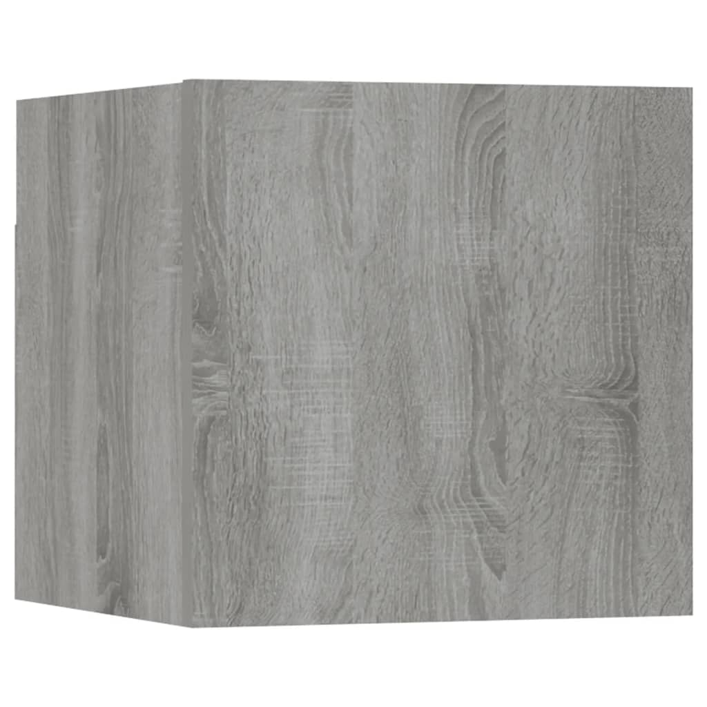 Seinäkiinnitettävät TV-kaapit 4 kpl harmaa Sonoma 30,5x30x30 cm - Sisustajankoti.fi