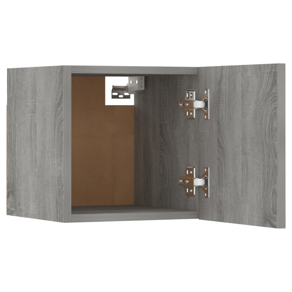 Seinäkiinnitettävät TV-kaapit 4 kpl harmaa Sonoma 30,5x30x30 cm - Sisustajankoti.fi