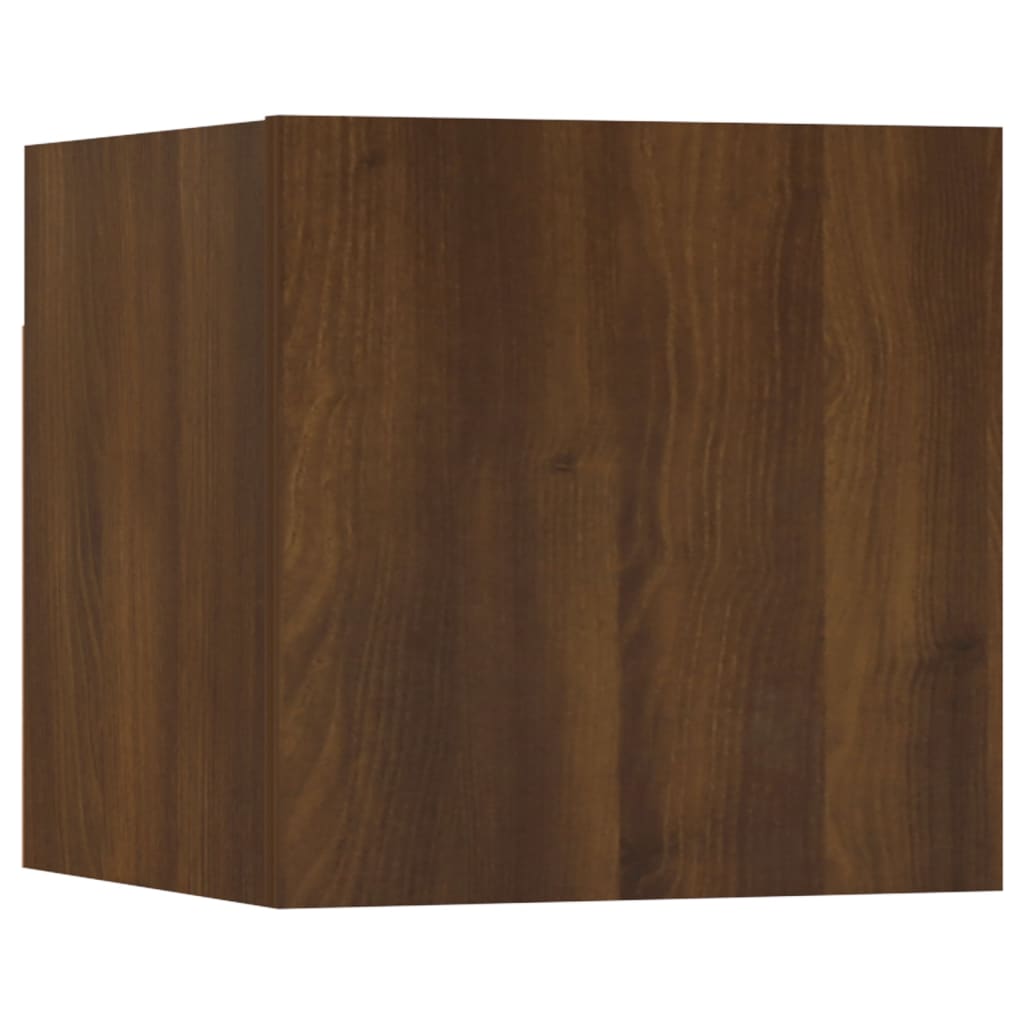 Seinäkiinnitettävä TV-kaapit 4 kpl ruskea tammi 30,5x30x30 cm - Sisustajankoti.fi
