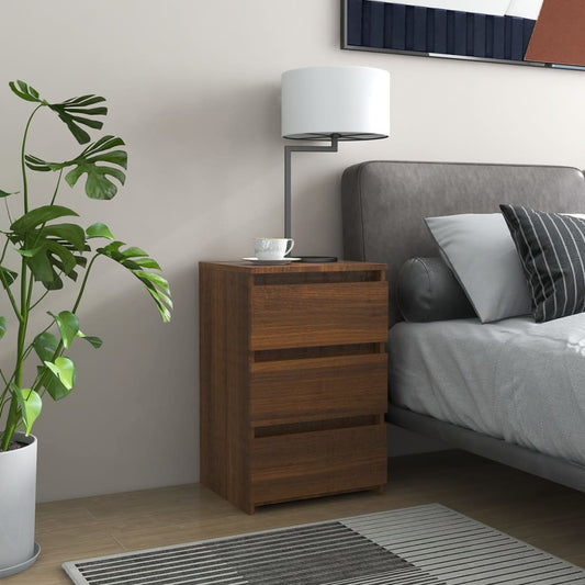 Yöpöydät 2 kpl ruskea tammi 40x35x62,5 cm tekninen puu - Sisustajankoti.fi