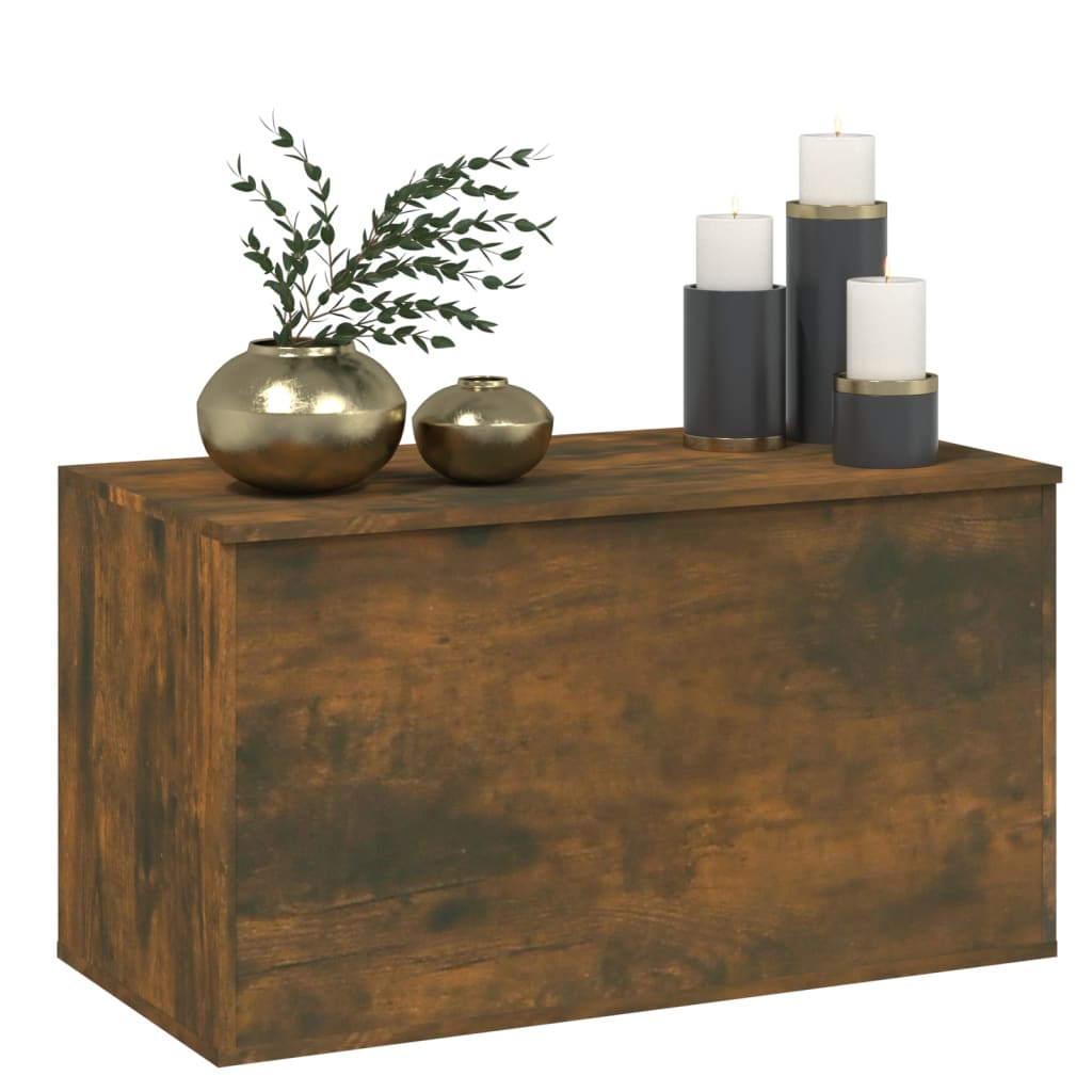 Säilytysarkku savutammi 84x42x46 cm tekninen puu - Sisustajankoti.fi