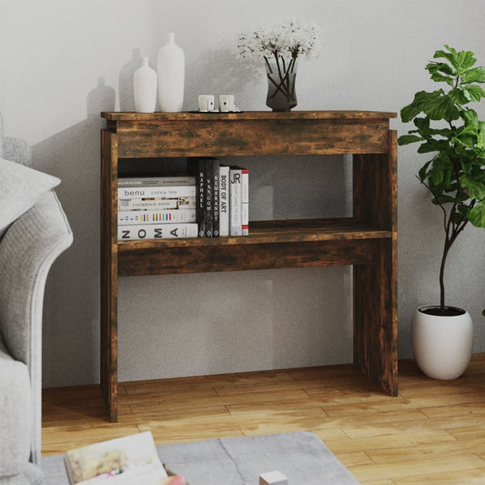 Konsolipöytä savutammi 80x30x80 cm tekninen puu - Sisustajankoti.fi