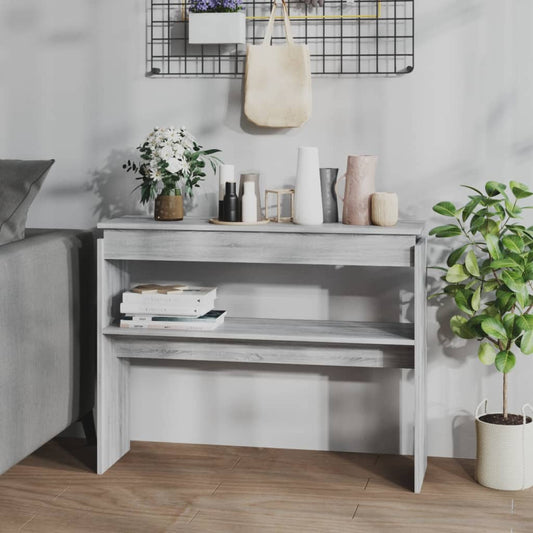 Konsolipöytä harmaa Sonoma 102x30x80 cm tekninen puu - Sisustajankoti.fi