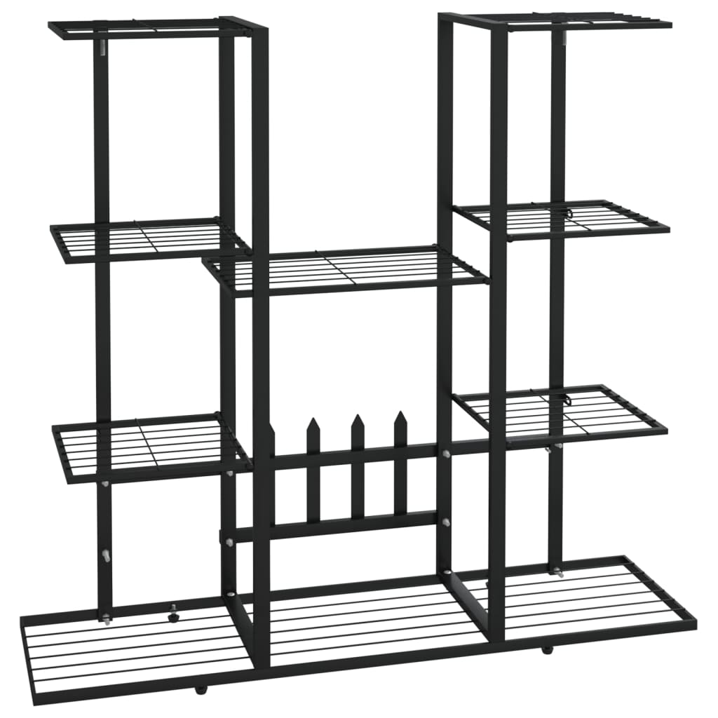 Kukkateline 94,5x25x89 cm musta rauta - Sisustajankoti.fi