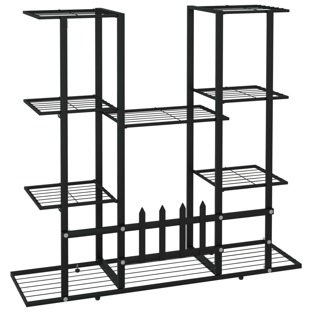 Kukkateline 94,5x25x89 cm musta rauta - Sisustajankoti.fi