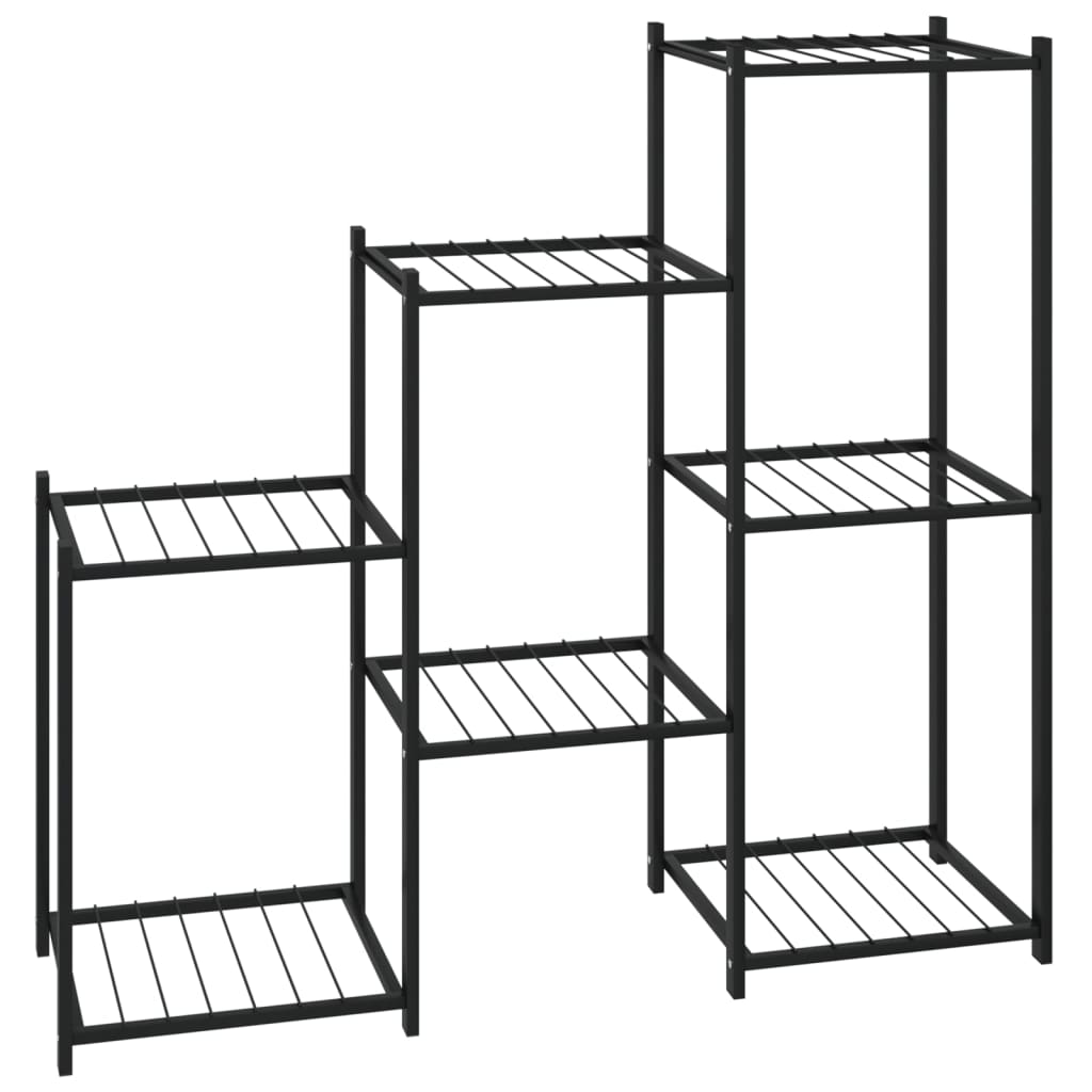 Kukkateline 83x25x80 cm musta rauta - Sisustajankoti.fi