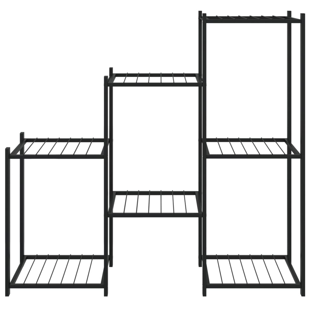 Kukkateline 83x25x80 cm musta rauta - Sisustajankoti.fi