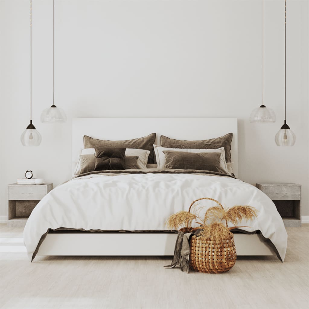 Yöpöydät laatikolla 2 kpl betoninharmaa - Sisustajankoti.fi