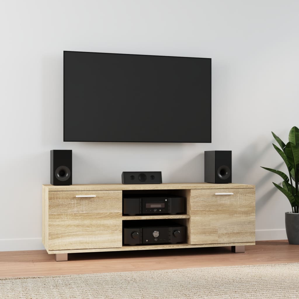 TV-taso Sonoma-tammi 120x40,5x35 cm tekninen puu - Sisustajankoti.fi