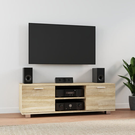 TV-taso Sonoma-tammi 120x40,5x35 cm tekninen puu - Sisustajankoti.fi