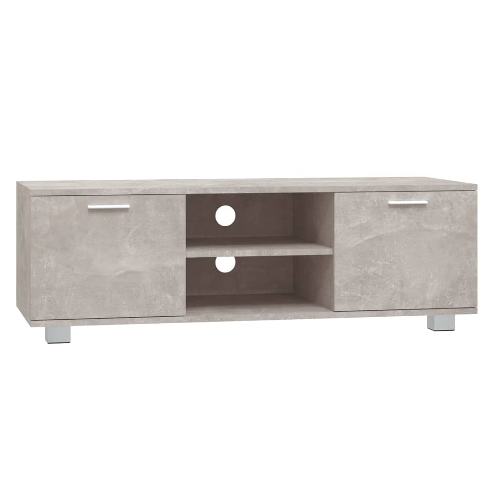 TV-taso betoninharmaa 120x40,5x35 cm tekninen puu - Sisustajankoti.fi