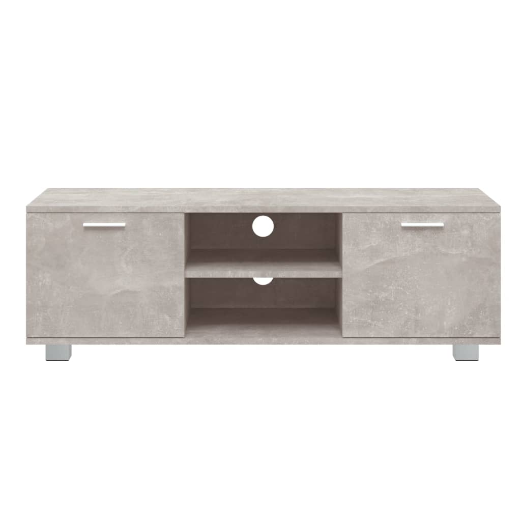 TV-taso betoninharmaa 120x40,5x35 cm tekninen puu - Sisustajankoti.fi